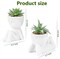 Fake Succulent Plants Artificial Potted Succulents Faux Mini Succulents Human Shape Ceramic Pots White or Home Office Decor